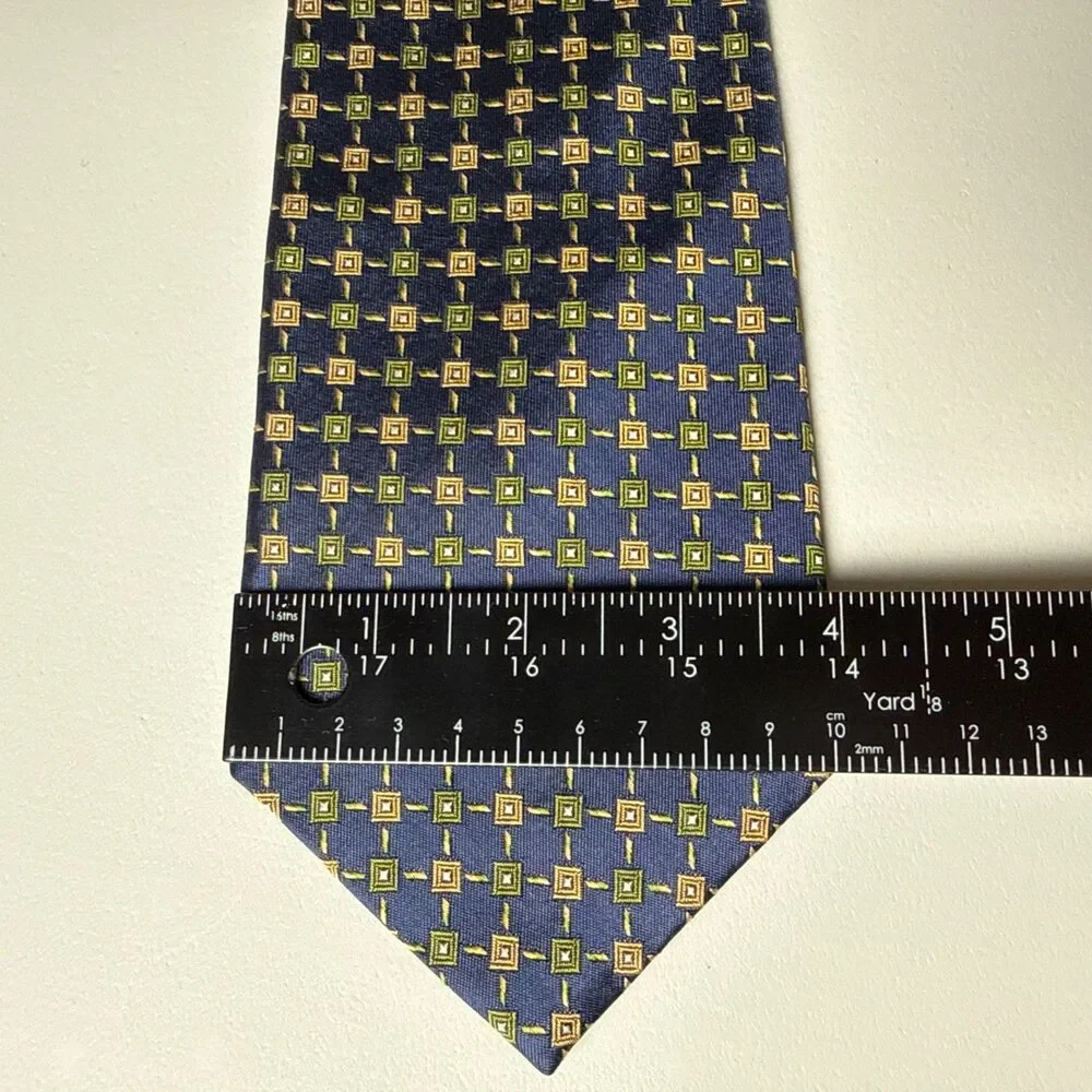 Giannelli 100% Silk Tie Geometric Men's Necktie Hand Made In‎ USA